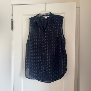 Collared sheer tank